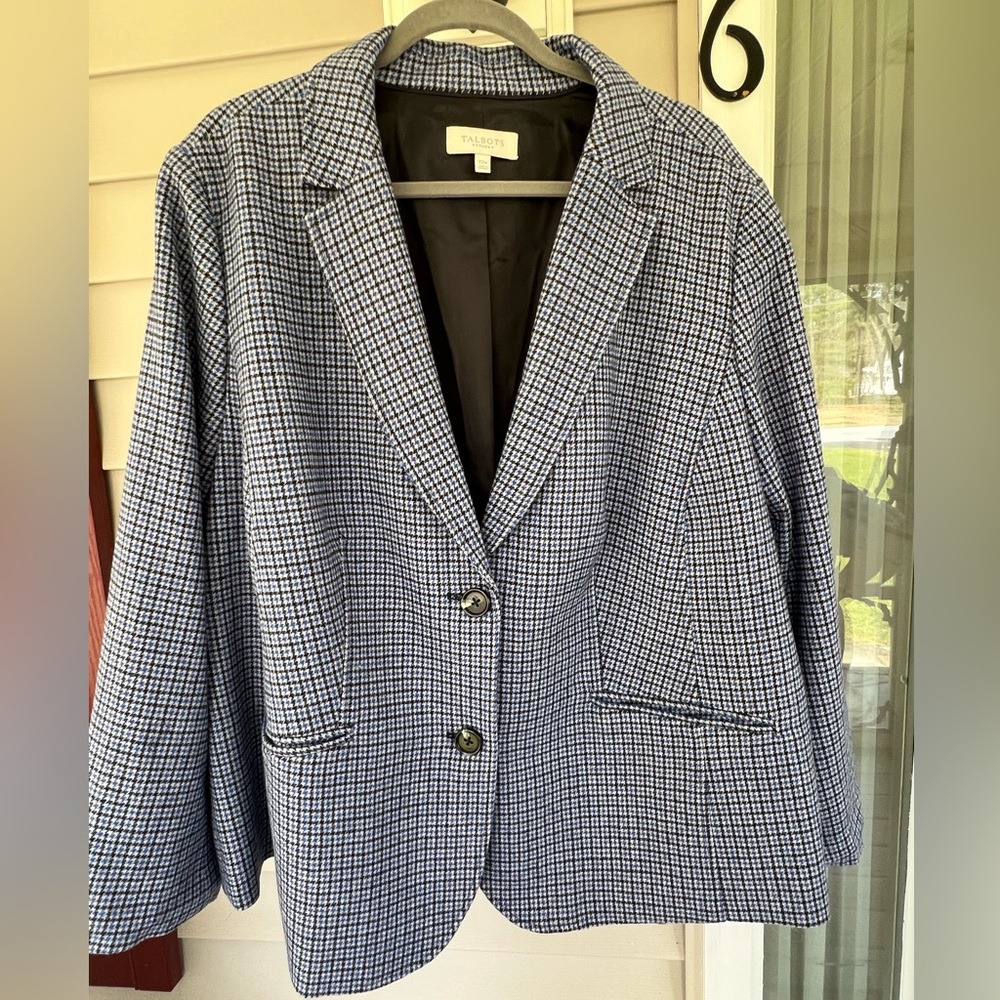 Talbots Aberdeen Houndstooth Wool Women’s Blazer